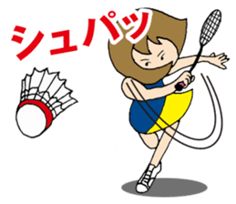 Girl badminton club of the flame sticker #8013884