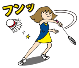 Girl badminton club of the flame sticker #8013885
