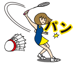 Girl badminton club of the flame sticker #8013886