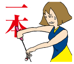 Girl badminton club of the flame sticker #8013890
