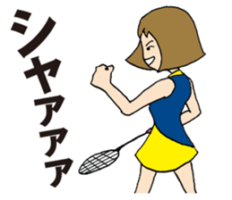 Girl badminton club of the flame sticker #8013891