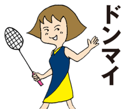 Girl badminton club of the flame sticker #8013901