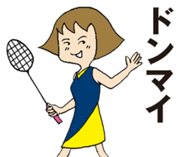 Girl badminton club of the flame sticker #8013901
