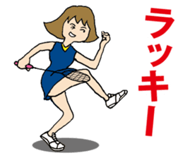 Girl badminton club of the flame sticker #8013903