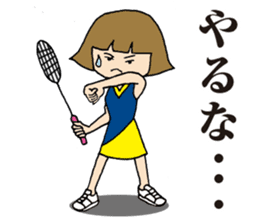Girl badminton club of the flame sticker #8013909