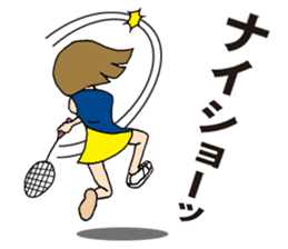 Girl badminton club of the flame sticker #8013910