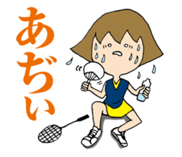 Girl badminton club of the flame sticker #8013919