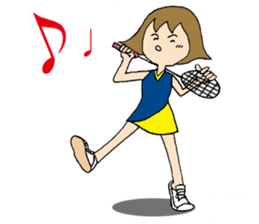 Girl badminton club of the flame sticker #8013920