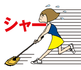 Girl badminton club of the flame sticker #8013922