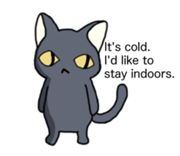 WINTER BLACK CAT(English ver) sticker #8014044