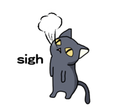 WINTER BLACK CAT(English ver) sticker #8014045