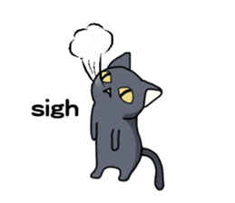 WINTER BLACK CAT(English ver) sticker #8014045