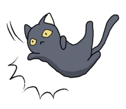 WINTER BLACK CAT(English ver) sticker #8014048