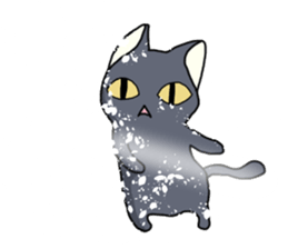 WINTER BLACK CAT(English ver) sticker #8014049