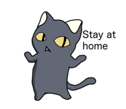 WINTER BLACK CAT(English ver) sticker #8014050