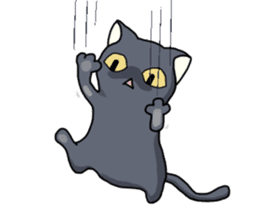 WINTER BLACK CAT(English ver) sticker #8014051
