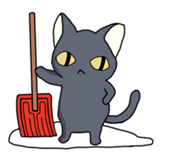 WINTER BLACK CAT(English ver) sticker #8014052