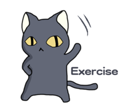 WINTER BLACK CAT(English ver) sticker #8014056