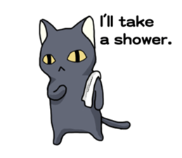 WINTER BLACK CAT(English ver) sticker #8014057