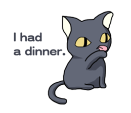 WINTER BLACK CAT(English ver) sticker #8014058