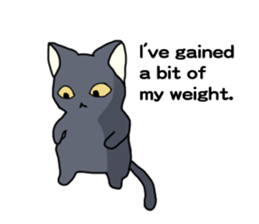 WINTER BLACK CAT(English ver) sticker #8014059