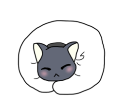 WINTER BLACK CAT(English ver) sticker #8014061