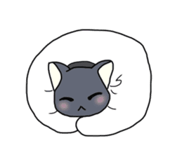 WINTER BLACK CAT(English ver) sticker #8014061