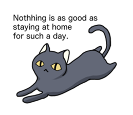 WINTER BLACK CAT(English ver) sticker #8014062