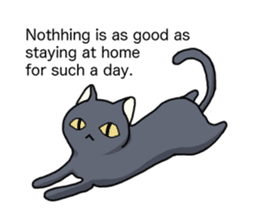 WINTER BLACK CAT(English ver) sticker #8014062