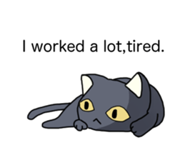 WINTER BLACK CAT(English ver) sticker #8014065