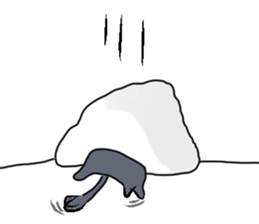 WINTER BLACK CAT(English ver) sticker #8014074
