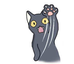 WINTER BLACK CAT(English ver) sticker #8014077