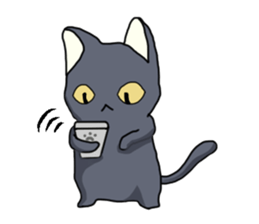 WINTER BLACK CAT(English ver) sticker #8014079