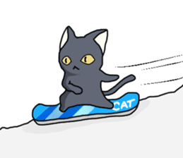 WINTER BLACK CAT(English ver) sticker #8014080