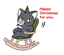 WINTER BLACK CAT(English ver) sticker #8014081