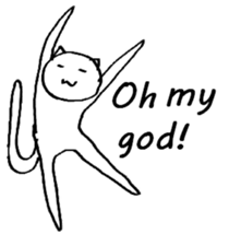 The simple cat ver.English sticker #8014131