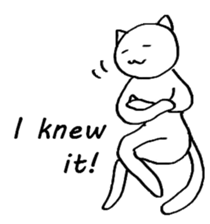 The simple cat ver.English sticker #8014136