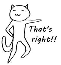 The simple cat ver.English sticker #8014138