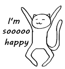 The simple cat ver.English sticker #8014145