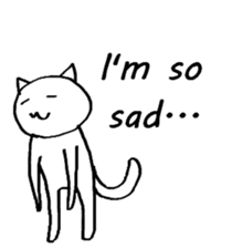 The simple cat ver.English sticker #8014148