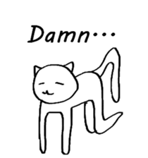 The simple cat ver.English sticker #8014150