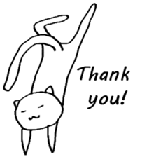 The simple cat ver.English sticker #8014154