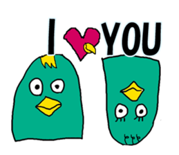 Bird and Wild boar. sticker #8014791