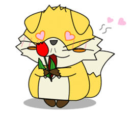 Cute Fox konkichi sticker #8015526