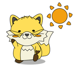 Cute Fox konkichi sticker #8015531