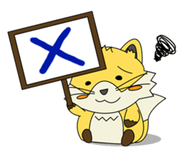 Cute Fox konkichi sticker #8015547