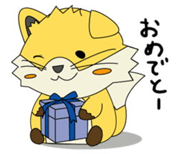 Cute Fox konkichi sticker #8015558