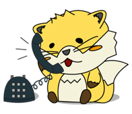Cute Fox konkichi sticker #8015559