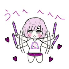 idol otaku-chan 3 -purple- sticker #8019206