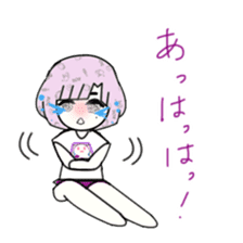 idol otaku-chan 3 -purple- sticker #8019215